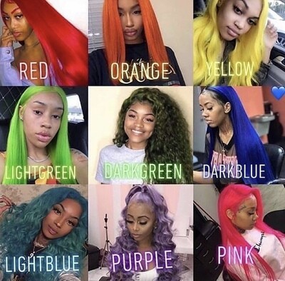 Colorful wigs