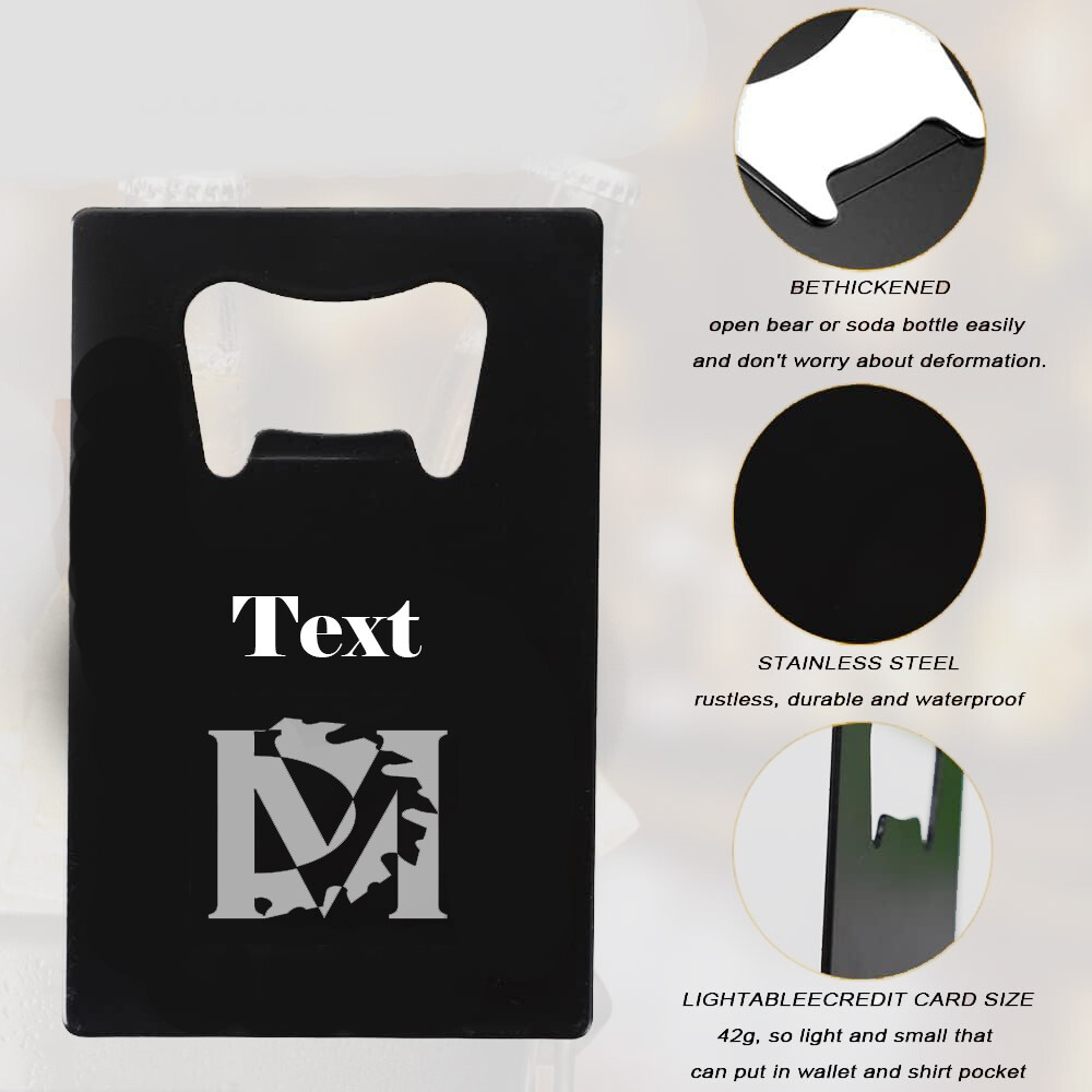 Engraved Credit Card Bottle Opener