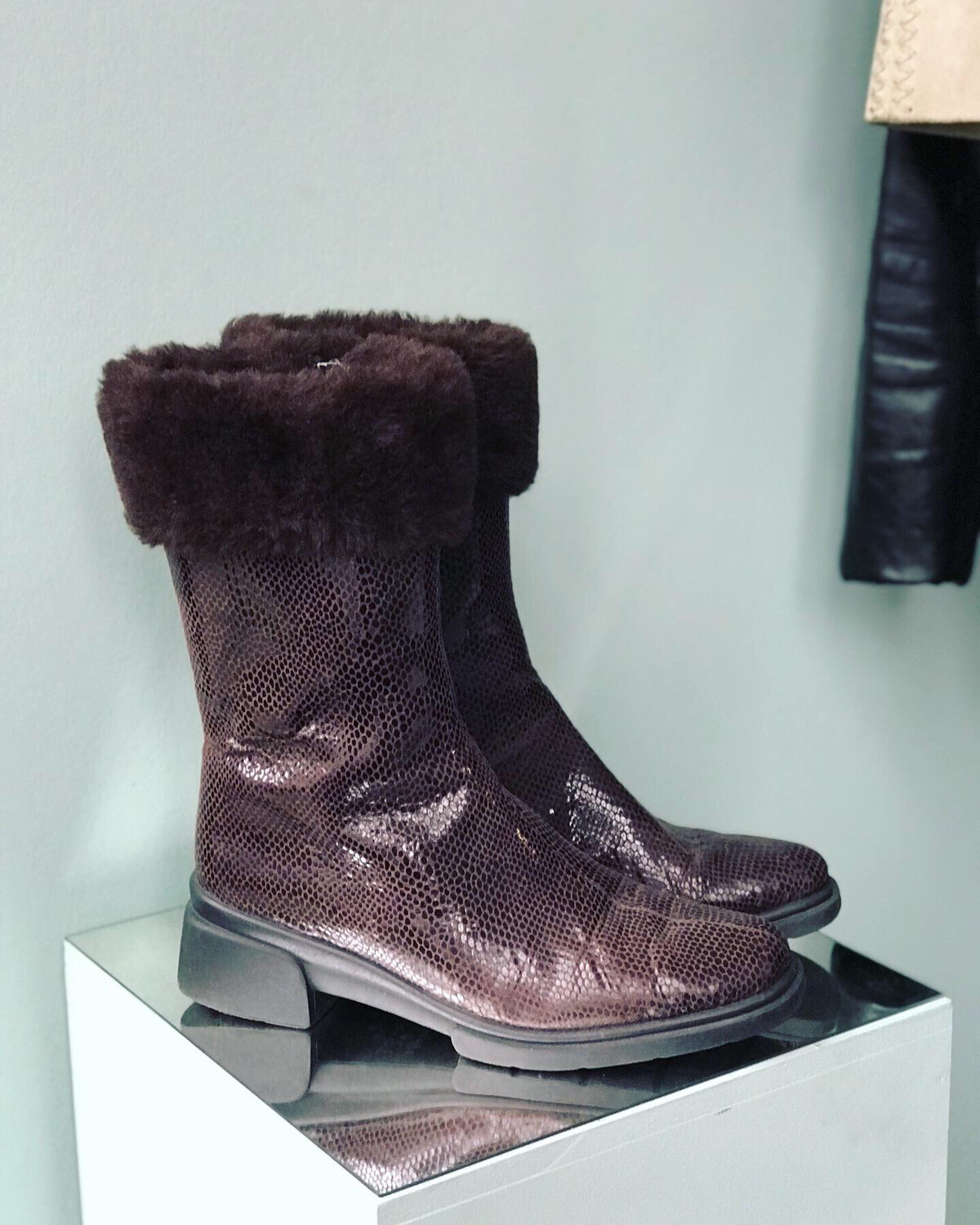 Brown Faux Fur Boots