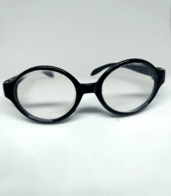 Black circle Glasses clear lens