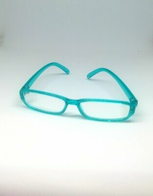 Glasses _Blue_rectangle_clear_lens