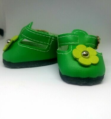 Green Faux leather custom shoe