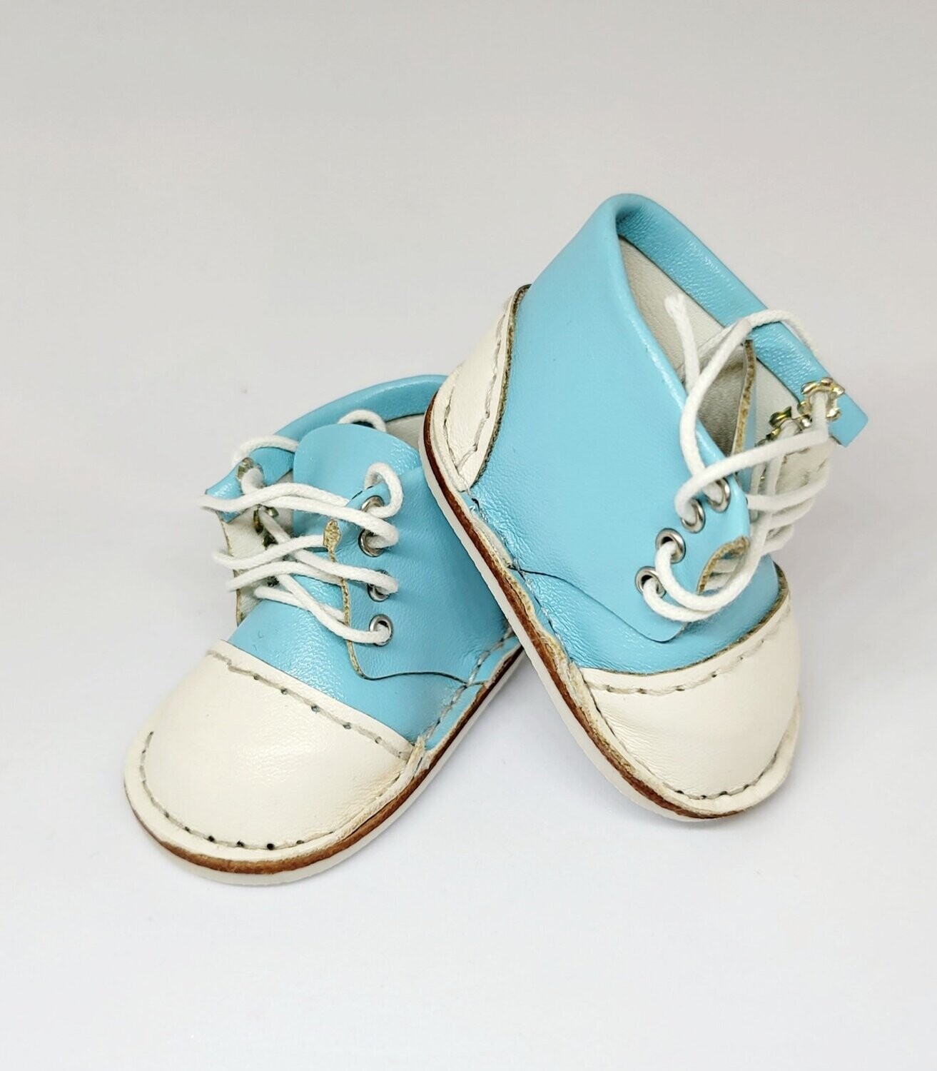 Blue and sales cream shoes