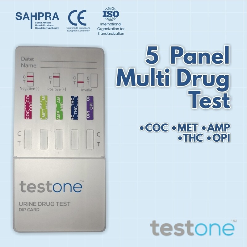 5 Drug Multi Test Kit South Africa www.testone.co.za