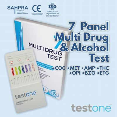 7 Panel Drug &amp; Alcohol Multi Test ( Singles packed in printed box) 