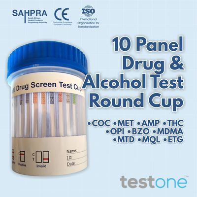 10 Panel Drug and  Alcohol Test Round Cup