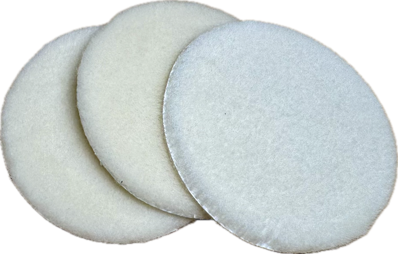 3 Cuffie velcrate in lana pelo raso diametro 125mm. 
(consegna prevista 2/5 giorni lavorativi)