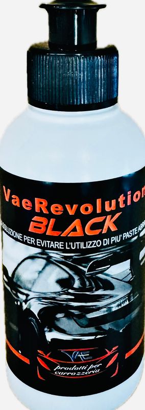 VaeRevolution Black.                               Pasta di finitura.                                    Flacone  100 gr + panno qualità tagliato ultrasuoni.