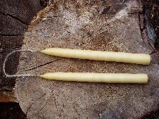 Dipped Beeswax Candle with Cotton Wick (pair)