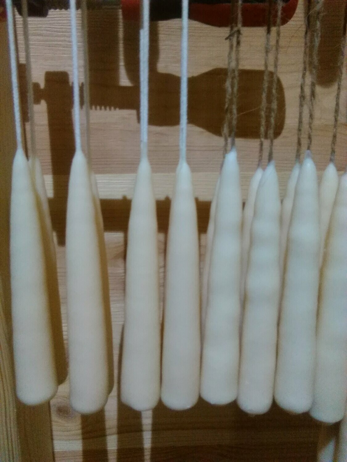 Half height Tallow Dinner Candles with Cotton Wick (pack of two)