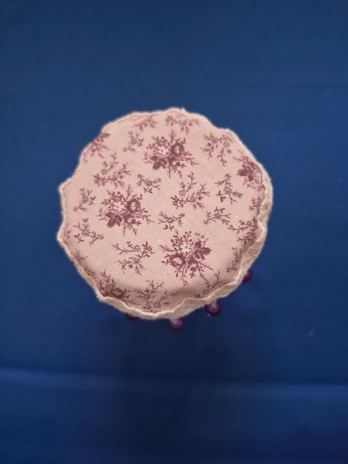Purple flower beaded drinks cover