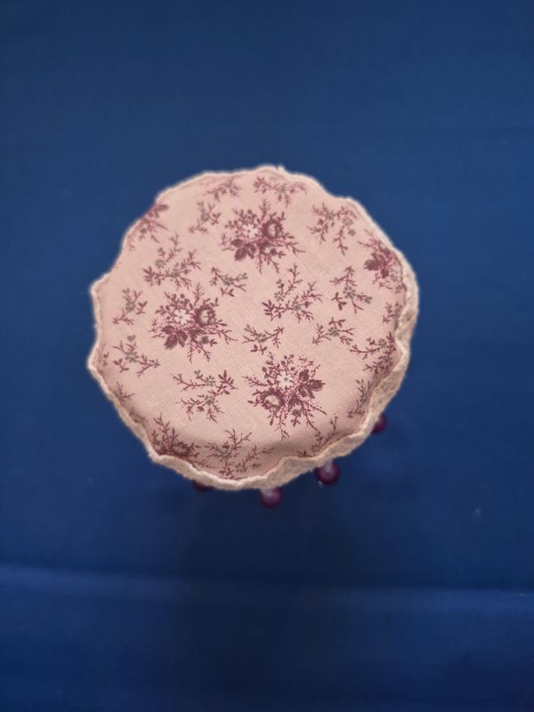 Purple flower beaded drinks cover