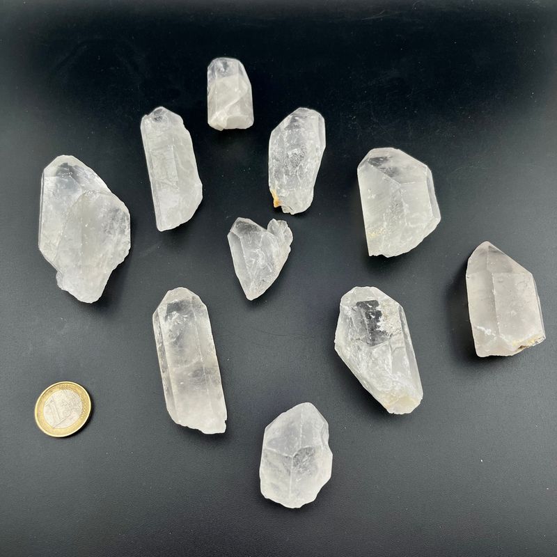 Bergkristall Spitzen Natur, Mittlere Größe, 0,5kg, "Ready To Use"