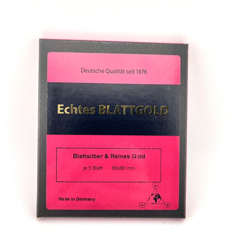 Blattgold + Silber Kombination zu je 5 Blatt