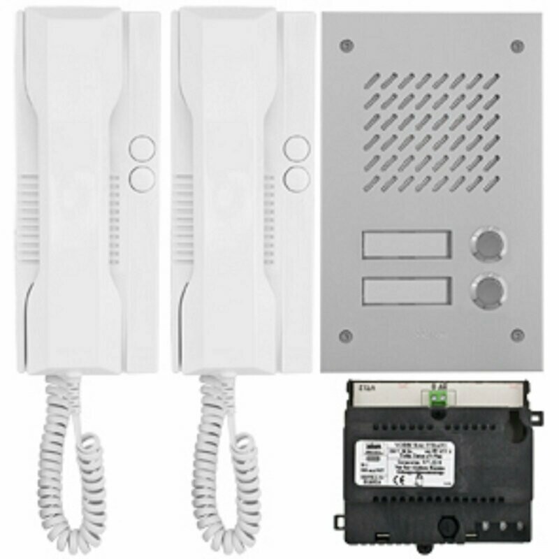 Türsprechanlage Set 2 Familien WE Teilnehmer Alu Unterputz CTC PRESTIGE KIT-02 Türsprechanlage Set 2 Familien WE Teilnehmer Alu Unterputz CTC PRESTIGE KIT-02