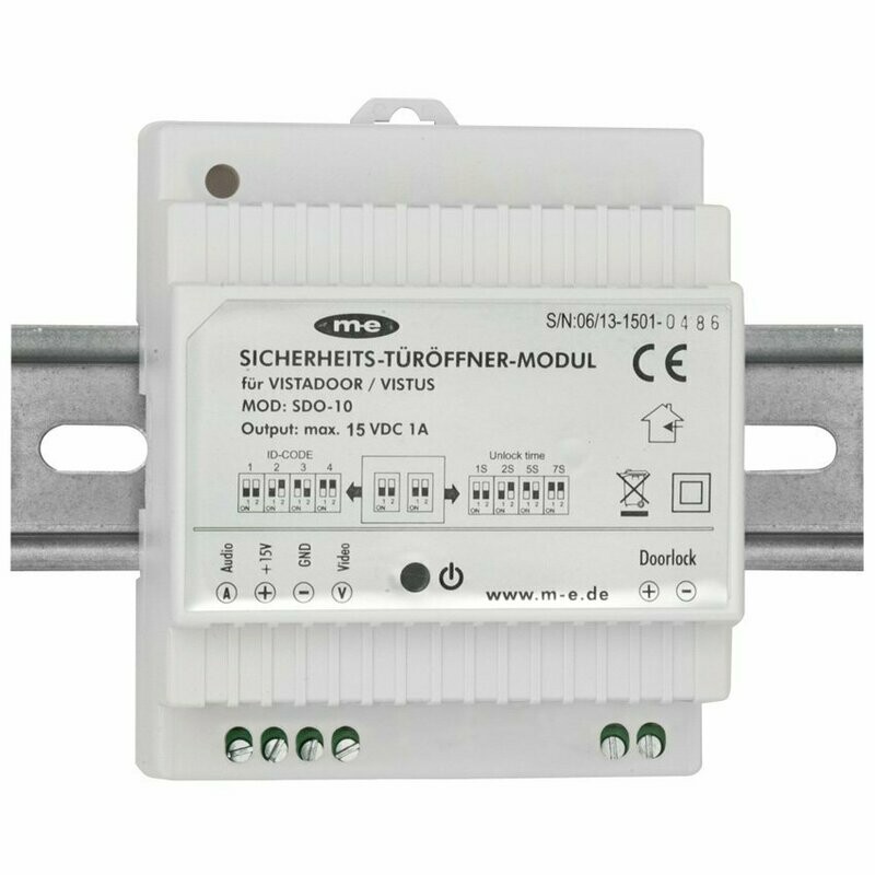 Sicherheits Türöffner Modul (kein Netzteil) für die Hutschiene m-e Sicherheits Türöffner Modul (kein Netzteil) für die Hutschiene m-e