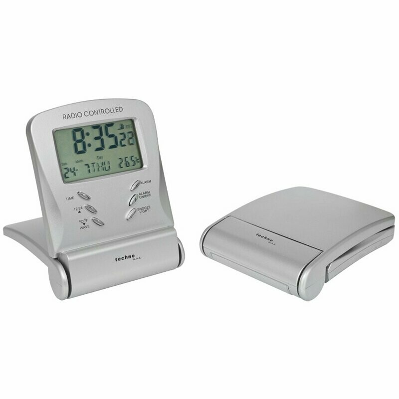 Reisewecker mit Funkuhrwerk Wecker WT 171 silber TechnoTrade Collection Reisewecker mit Funkuhrwerk Wecker WT 171 silber TechnoTrade Collection
