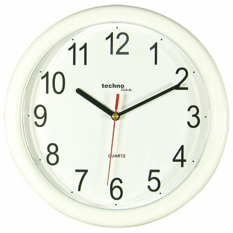 Wanduhr mit Quarzuhrwerk weiss D 25cm Wanduhr mit Quarzuhrwerk weiss D 25cm