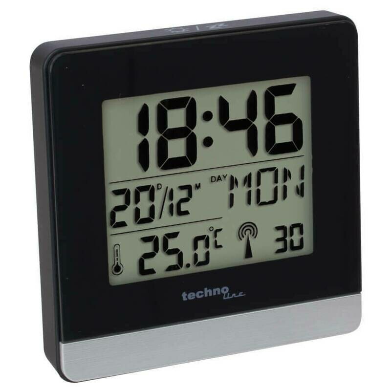 Wecker mit Funkuhrwerk schwarz silber TechnoTrade WT 260 Wecker mit Funkuhrwerk schwarz silber TechnoTrade WT 260