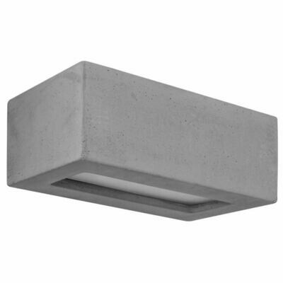Wandleuchte Wandlampe rechteck Beton grau Glas opal E27 max.60W SPOTlight Wandleuchte Wandlampe rechteck Beton grau Glas opal E27 max.60W SPOTlight