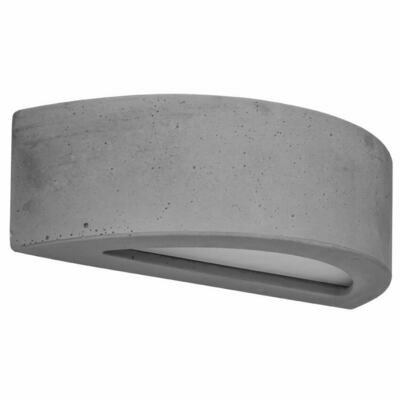 Wandleuchte Wandlampe halbrund Beton grau Glas opal E27 max.60W SPOTlight Wandleuchte Wandlampe halbrund Beton grau Glas opal E27 max.60W SPOTlight