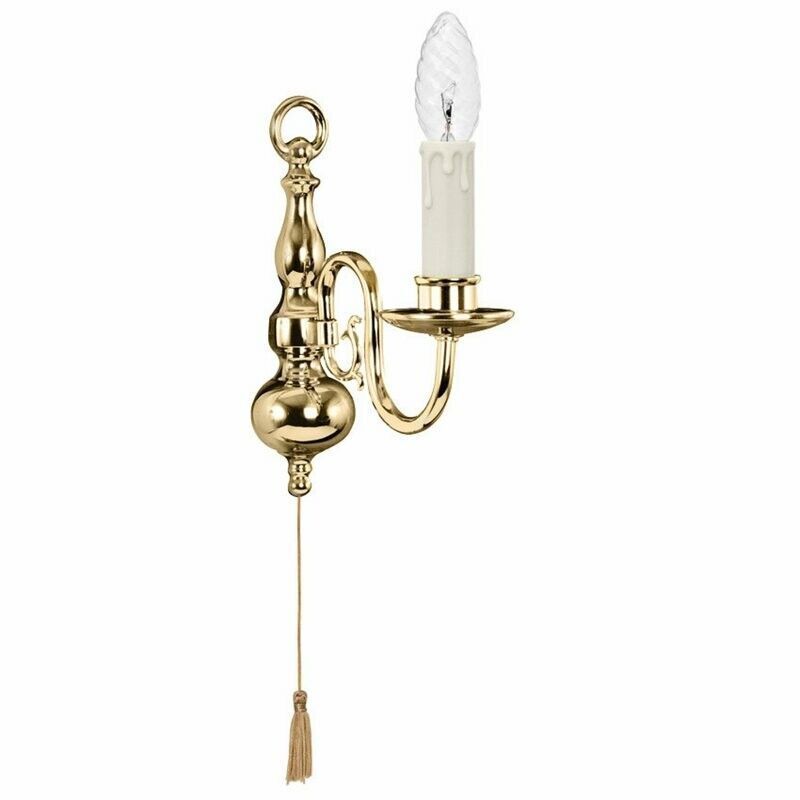Flämische Leuchte Wandleuchte 1x E14 max. 40W Messing poliert Flämische Leuchte Wandleuchte 1x E14 max. 40W Messing poliert