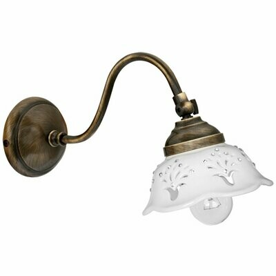 Wandleuchte Wandlampe Keramik weiss Glitzer 1x E14 max.40W CERAMICHE BORSO Wandleuchte Wandlampe Keramik weiss Glitzer 1x E14 max.40W CERAMICHE BORSO