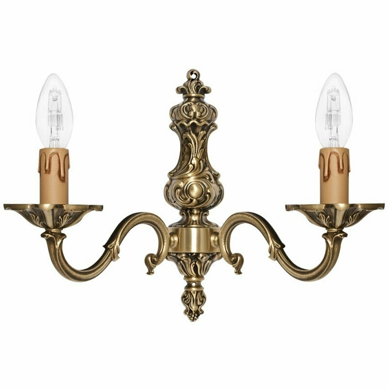 Wandleuchte Flämische Leuchte 2x E14 60W Messing Antik Possoni Illuminazione Wandleuchte Flämische Leuchte 2x E14 60W Messing Antik Possoni Illuminazione