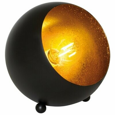 Tischleuchte Tischlampe BILLY einflammig E14 max. 28W schwarz gold REALITY