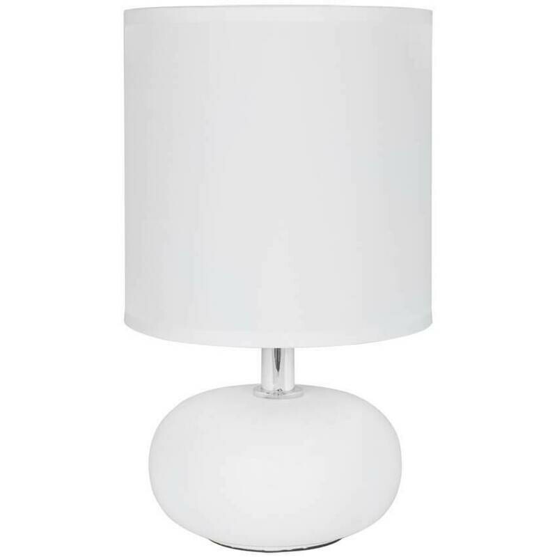 Tischleuchte Tischlampe Stoffschirm weiss Keramikfuss weiss max.42W H 270mm EGLO Tischleuchte Tischlampe Stoffschirm weiss Keramikfuss weiss max.42W H 270mm EGLO