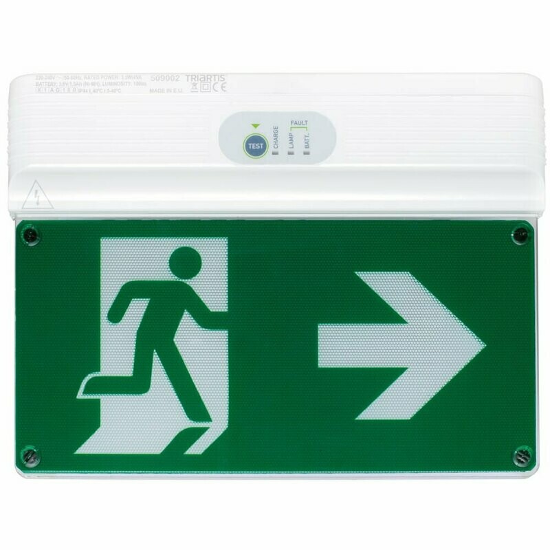 LED Notleuchte Sicherheitsleuchte Rettungszeichenleuchte 3,5W 100 lm 8 Stunden TRIARTIS