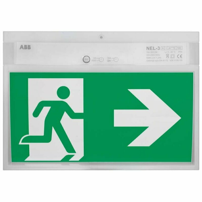LED Notleuchte Sicherheitsleuchte Rettungszeichenleuchte NEL-3 ABB LED Notleuchte Sicherheitsleuchte Rettungszeichenleuchte NEL-3 ABB