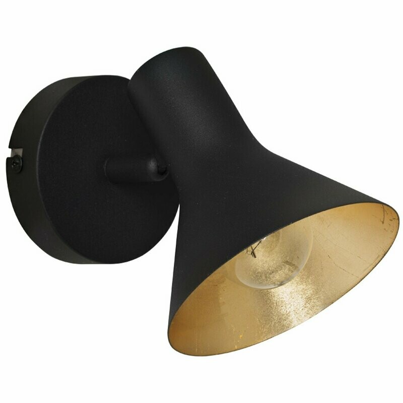 Deckenspot Wandstrahler NINA Spot einflammig 1x E14 max.40W schwarz gold REALITY Deckenspot Wandstrahler NINA Spot einflammig 1x E14 max.40W schwarz gold REALITY