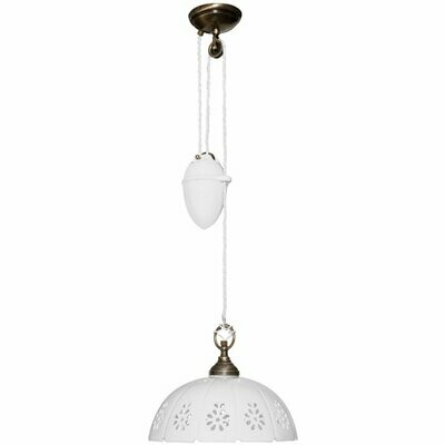 Pendelleuchte Hängeleuchte Keramik weiss 1x E27 max. 100W CERAMICHE BORSO Pendelleuchte Hängeleuchte Keramik weiss 1x E27 max. 100W CERAMICHE BORSO