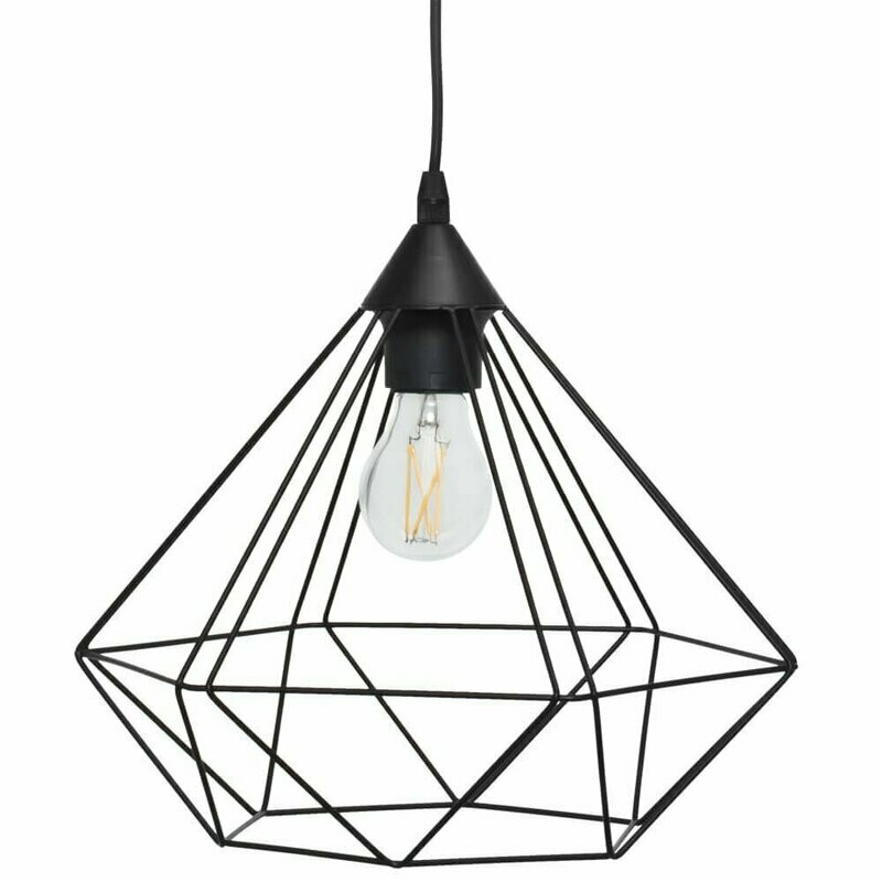 Pendelleuchte Deckenlampe TARBES Drahtgestell schwarz E27 max. 60W EGLO Pendelleuchte Deckenlampe TARBES Drahtgestell schwarz E27 max. 60W EGLO