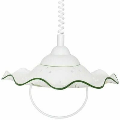 Pendelleuchte Hängeleuchte Rollyzug Keramik Sonnenblumenmuster CERAMICHE BORSO Pendelleuchte Hängeleuchte Rollyzug Keramik Sonnenblumenmuster CERAMICHE BORSO
