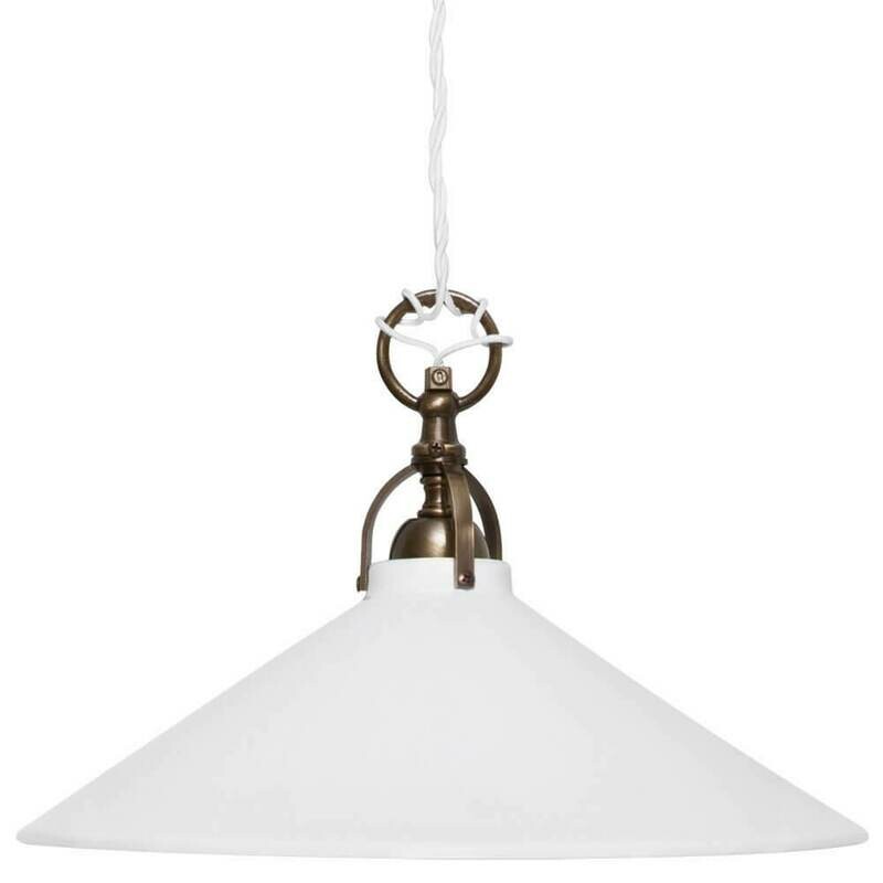 Pendelleuchte Hängeleuchte Keramik weiss Messingguss  CERAMICHE BORSO