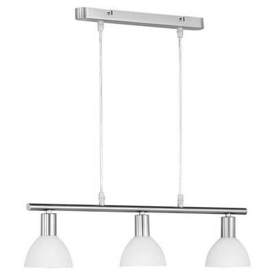 Pendelleuchte Hängeleuchte Glas opal Metall nickel 3 flammig max. 40W Reality Pendelleuchte Hängeleuchte Glas opal Metall nickel 3 flammig max. 40W Reality