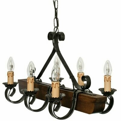 Schmiedeeiserne Pendelleuchte Hängeleuchte 6x E14 max. 60W A.D. ILLUMINAZIONE Schmiedeeiserne Pendelleuchte Hängeleuchte 6x E14 max. 60W A.D. ILLUMINAZIONE