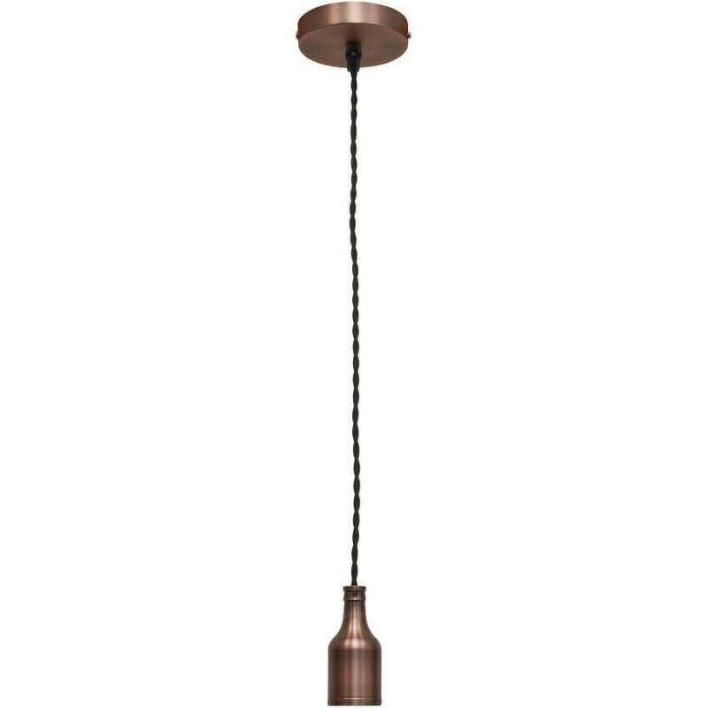 Pendelleuchte Deckenlampe Schnurpendel kupferfarben matt max.60W LEDmaxx Pendelleuchte Deckenlampe Schnurpendel kupferfarben matt max.60W LEDmaxx