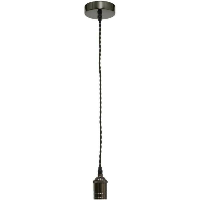 Pendelleuchte Deckenlampe Schnurpendel anthrazit glänzend max.60W LEDmaxx Pendelleuchte Deckenlampe Schnurpendel anthrazit glänzend max.60W LEDmaxx