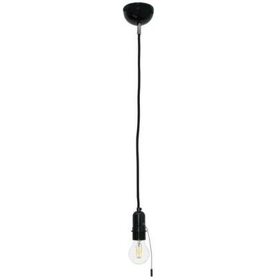 Pendelleuchte Deckenlampe Schnurpendel Fassung Bakalit Pendel schwarz max.60W THPG
