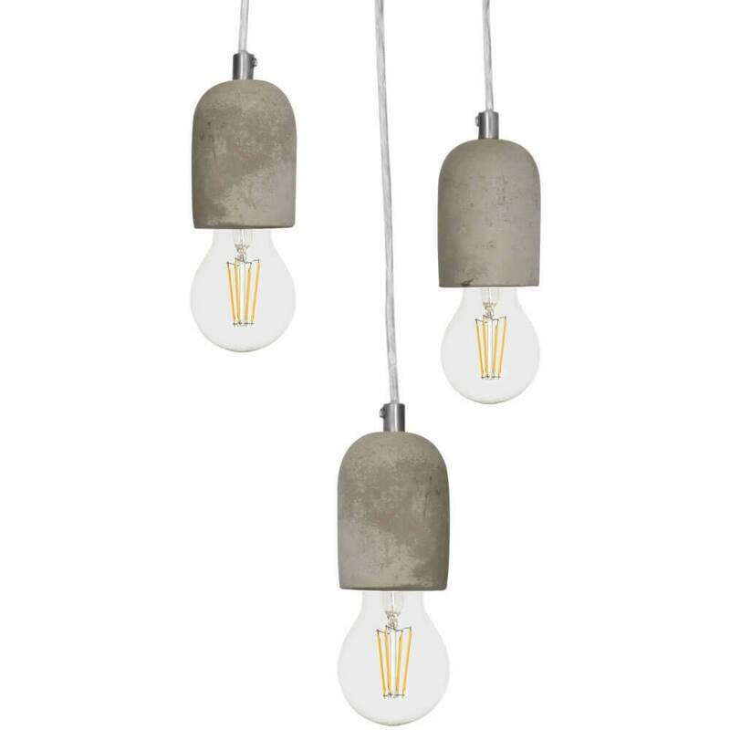 Pendelleuchte Deckenlampe SILVARES Beton grau 3 flammig 3x E27 max.60W EGLO Pendelleuchte Deckenlampe SILVARES Beton grau 3 flammig 3x E27 max.60W EGLO