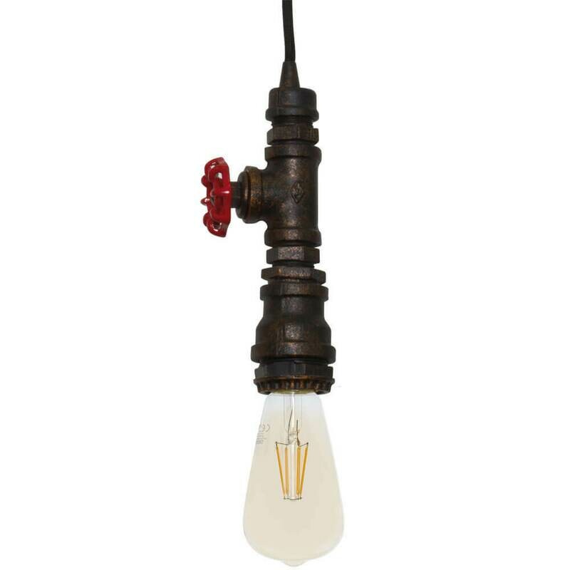 Pendelleuchte Deckenlampe AMARCORD Wasserrohr Vintage 1 x E27 max. 40W LUTEC Pendelleuchte Deckenlampe AMARCORD Wasserrohr Vintage 1 x E27 max. 40W LUTEC