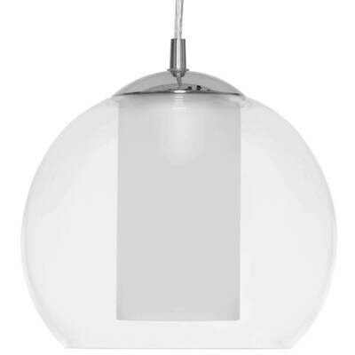 Pendellampe Deckenlampe BOLSANO E27 max. 60W Glas Metall chromfarben EGLO