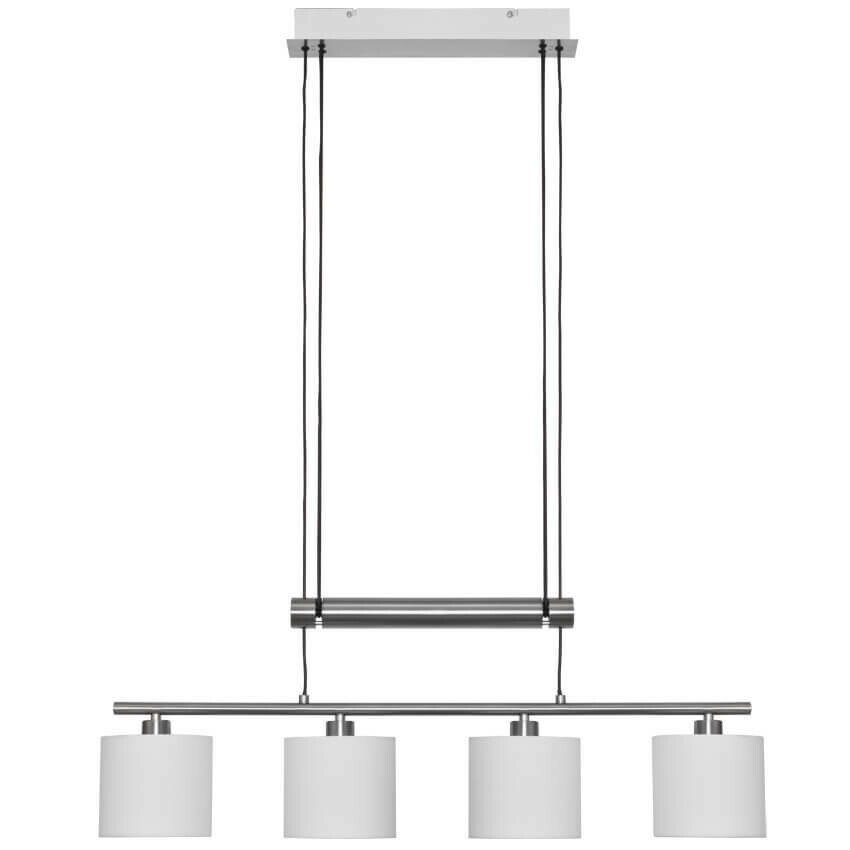 Pendelleuchte Deckenlampe GARDA Stoffschirme weiss 4 flammig E14 max. 40W  TRIO
