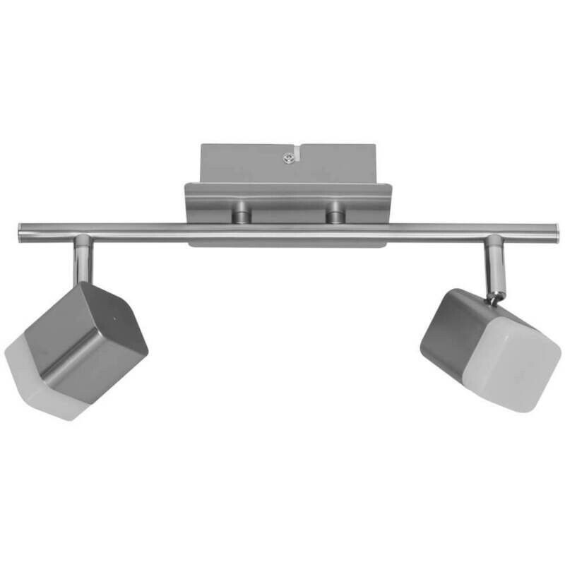 LED Deckenleuchte Schiene Spot ROUBAIX nickelfarben 2 x LEDs 8W 800lm REALITY LED Deckenleuchte Schiene Spot ROUBAIX nickelfarben 2 x LEDs 8W 800lm REALITY