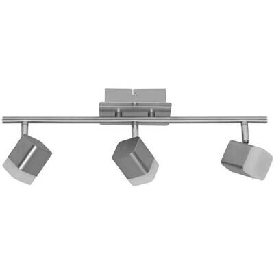 LED Deckenleuchte Schiene Spot ROUBAIX nickelfarben 3 x LEDs 12W 1200lm REALITY LED Deckenleuchte Schiene Spot ROUBAIX nickelfarben 3 x LEDs 12W 1200lm REALITY