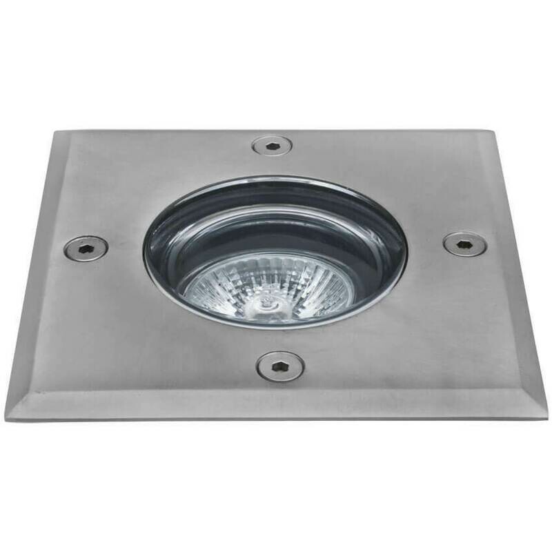 Erdeinbaustrahler befahrbar IP68 Edelstahl eckig GU10 max. 35W TS ELECTRONIC Erdeinbaustrahler befahrbar IP68 Edelstahl eckig GU10 max. 35W TS ELECTRONIC
