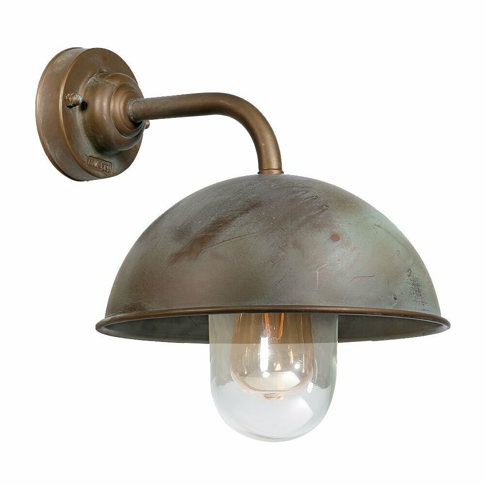 Aussenwandleuchte Wandlampe Altmessing patiniert Messing MORETTI LUCE 3239.T.AR